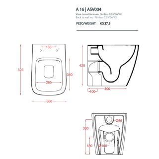 Унитаз Artceram A16 ASV004 17 00 черный
